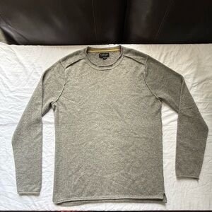 XL Men’s Cashmere Grey Normcore Crewneck Sweater minimalist cabin